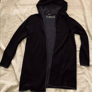 Blanc Noir hooded cardigan with pockets